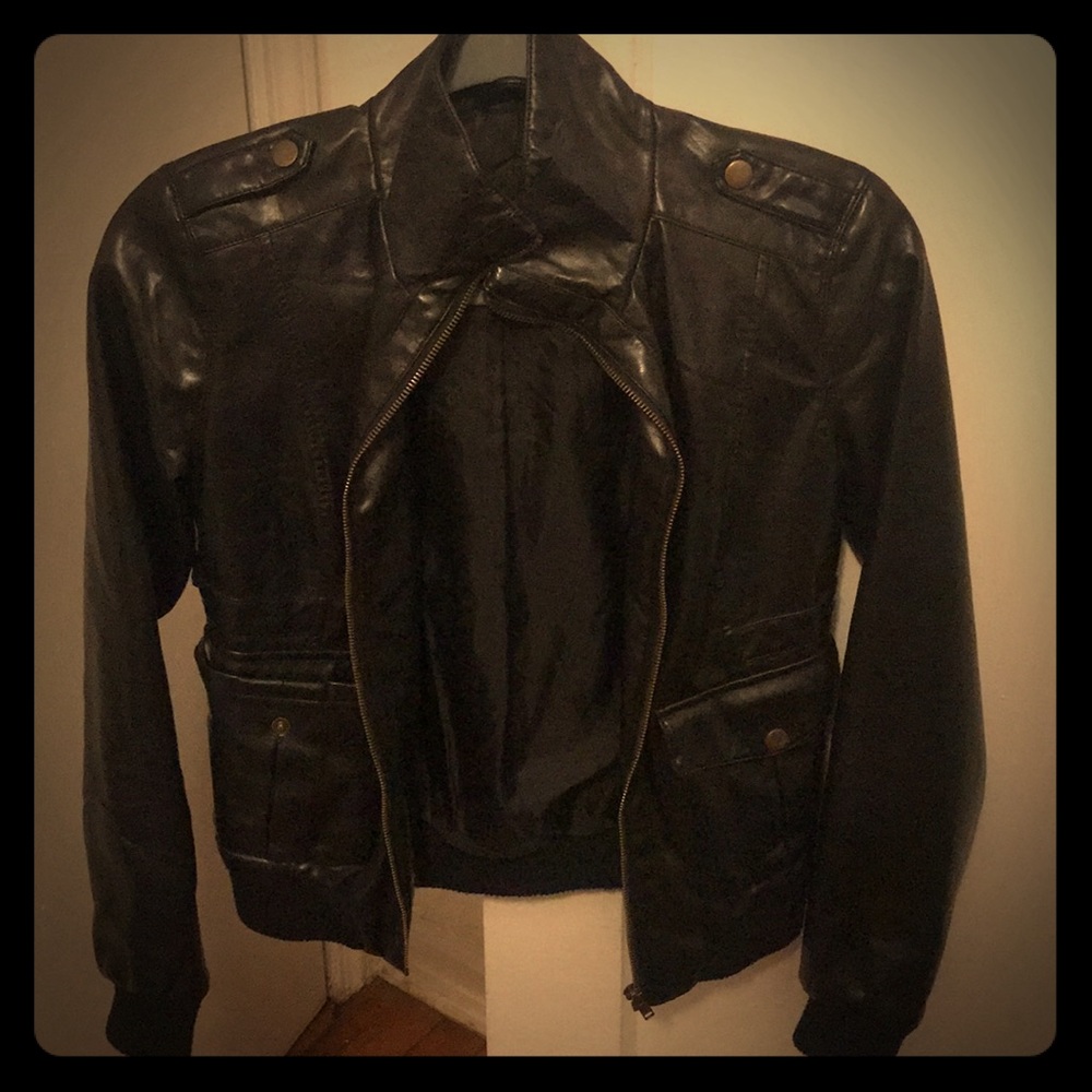 Black motorcycle jacket
